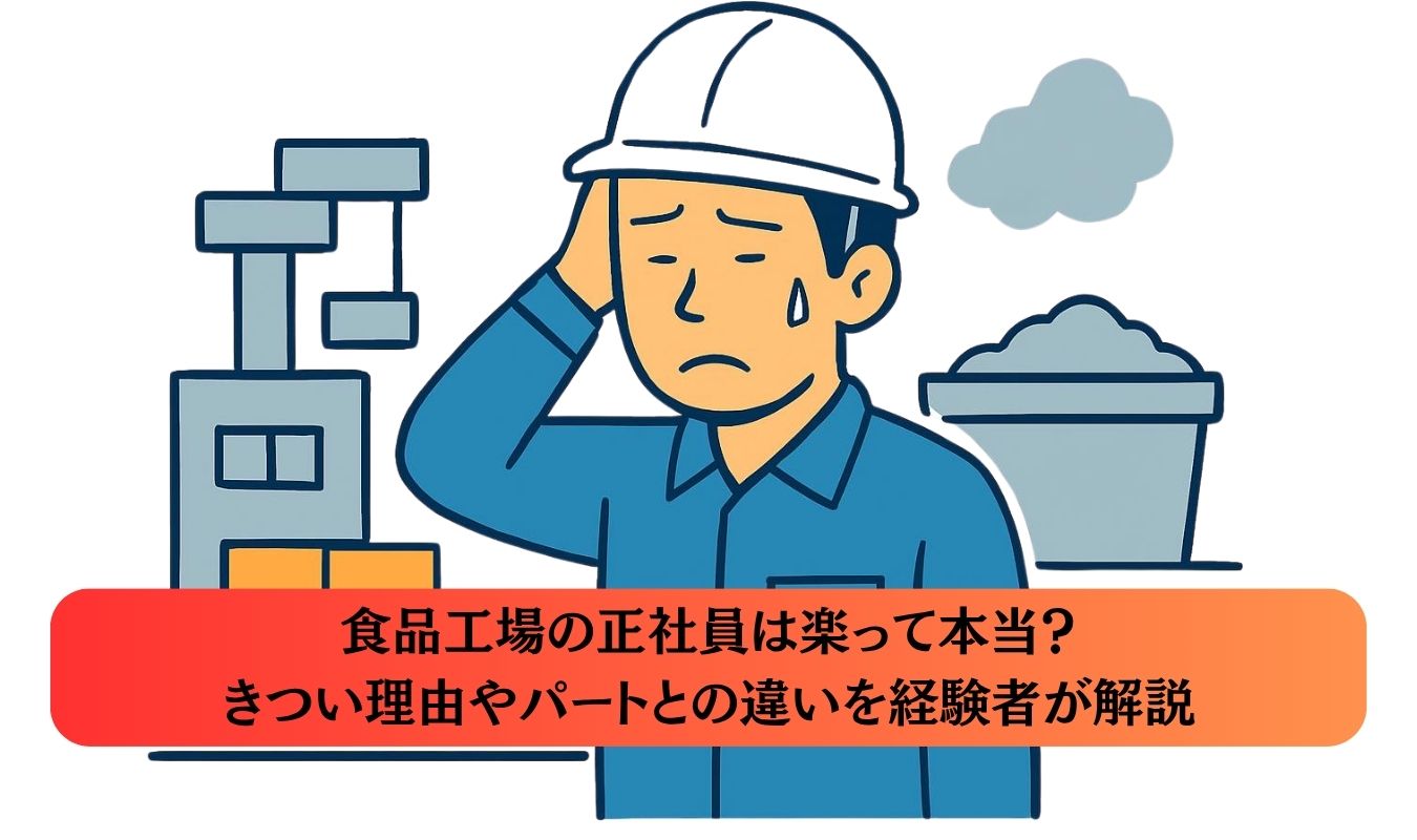 食品工場の正社員は楽？きつい理由やパートとの違いを経験者が解説